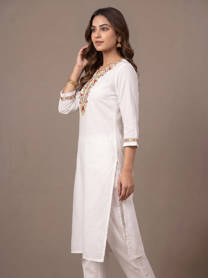 Cotton Kurti - White