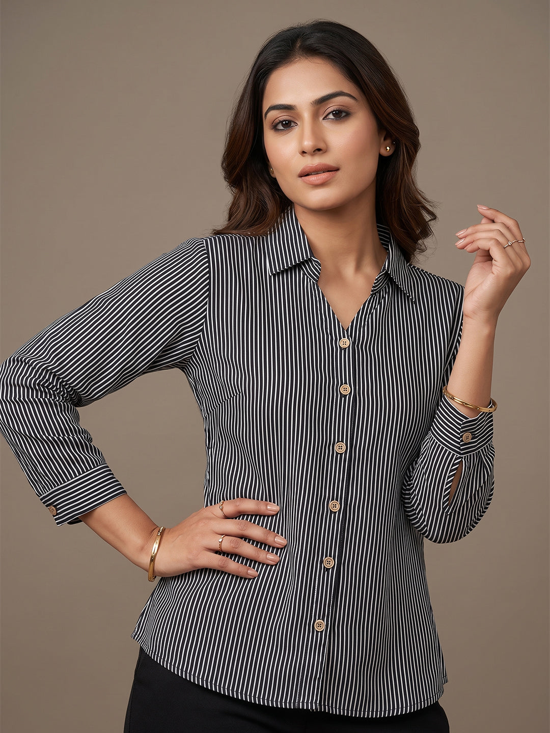 Cotton Shirt - Navy