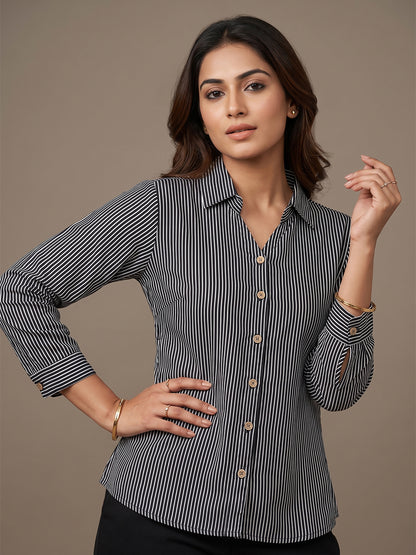 Cotton Shirt - Navy