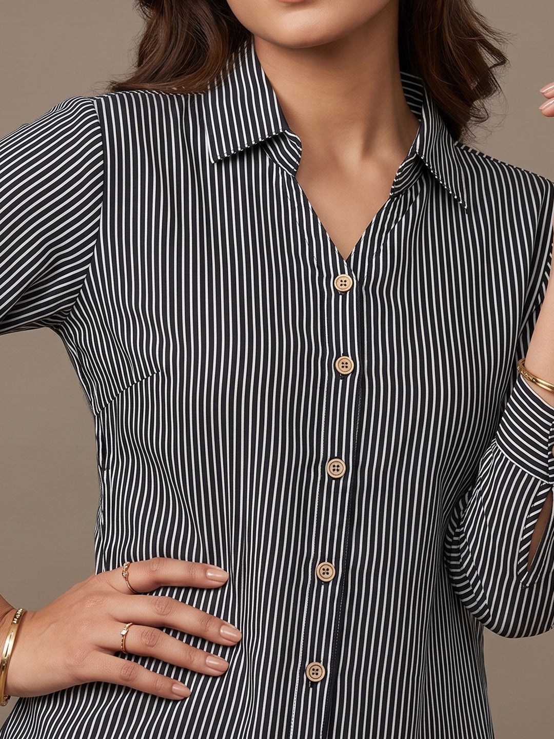 Cotton Shirt - Navy