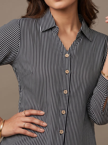 Cotton Shirt - Navy