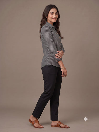 Cotton Shirt - Navy