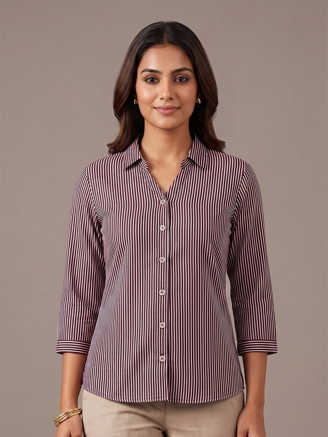 Cotton Shirt - Wine