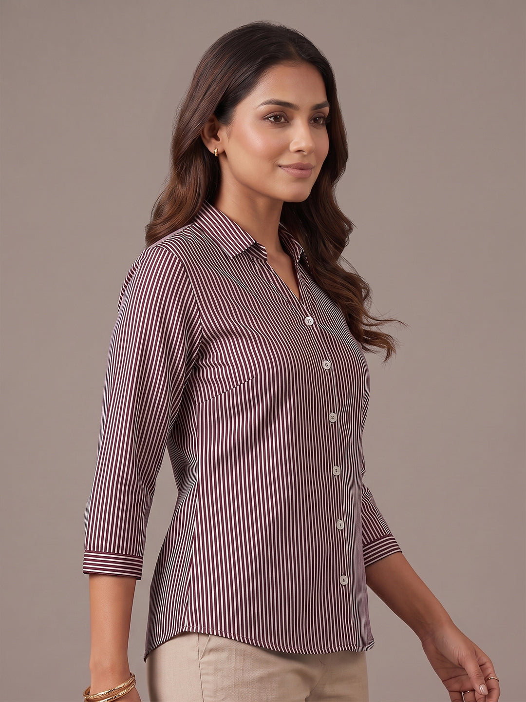 Cotton Shirt - Wine