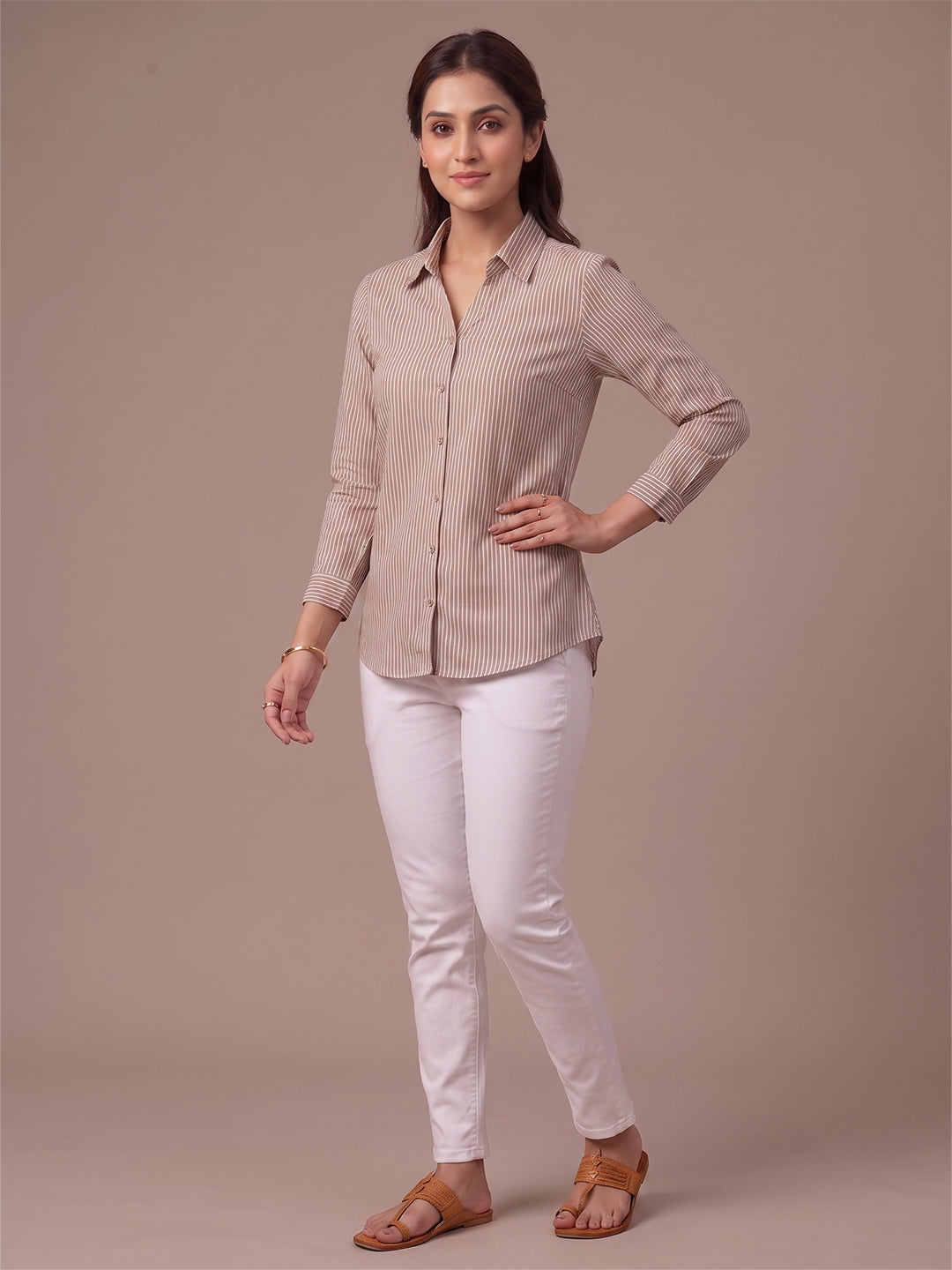 Cotton Shirt - Beige