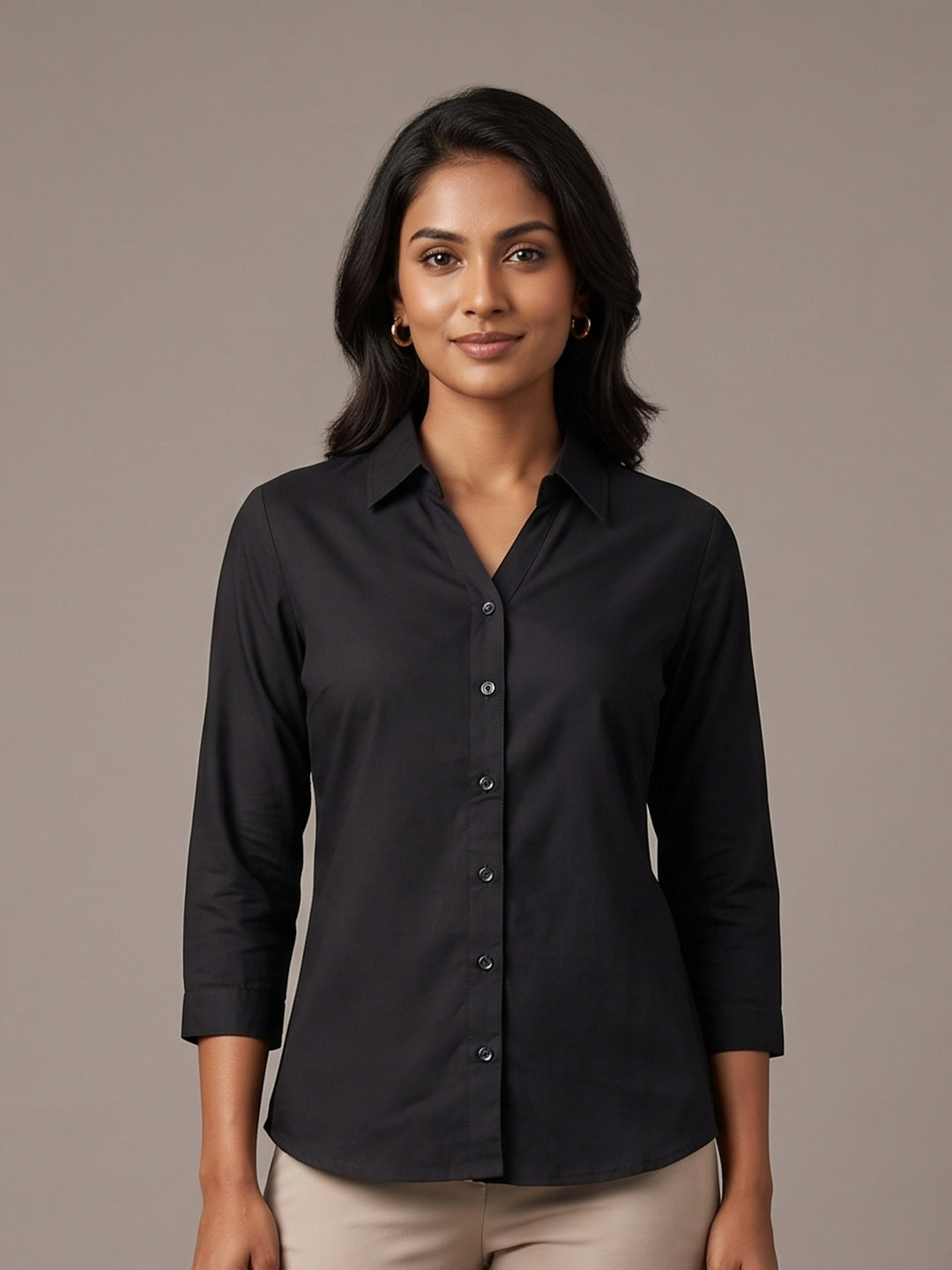 Cotton Shirt - Black