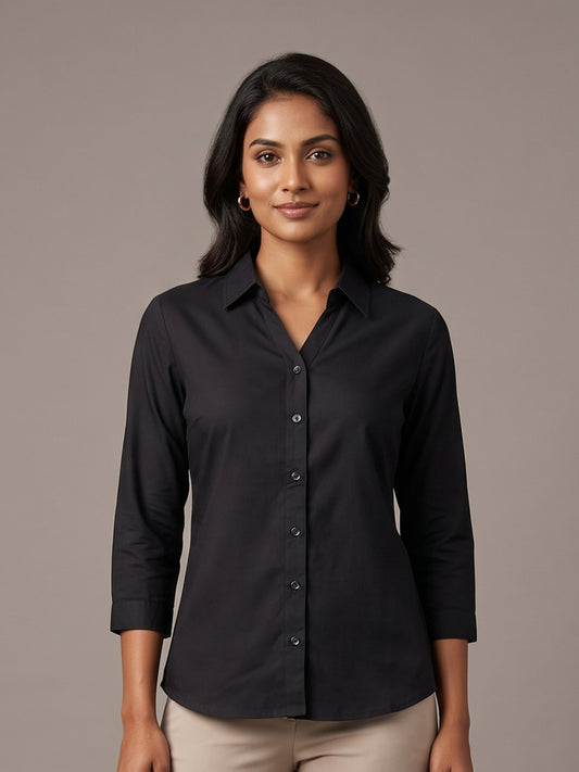Cotton Shirt - Black