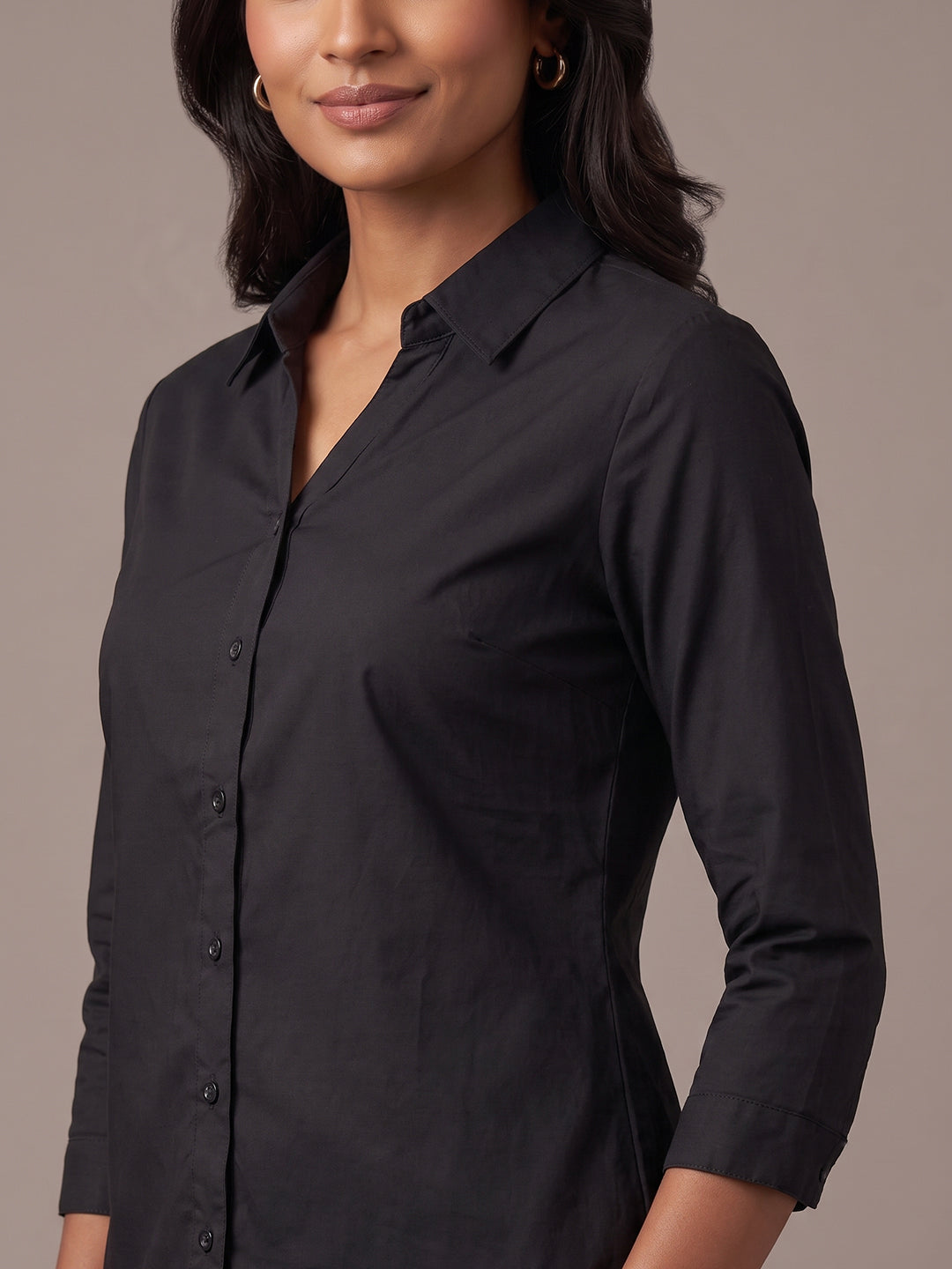 Cotton Shirt - Black