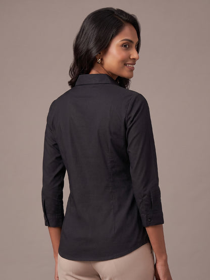 Cotton Shirt - Black