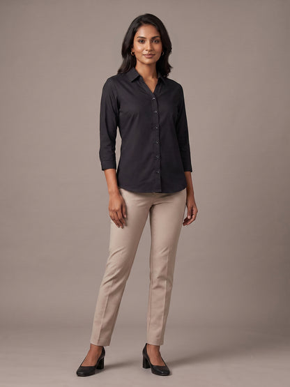 Cotton Shirt - Black