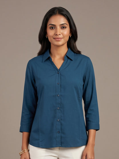 Cotton Shirt - Blue