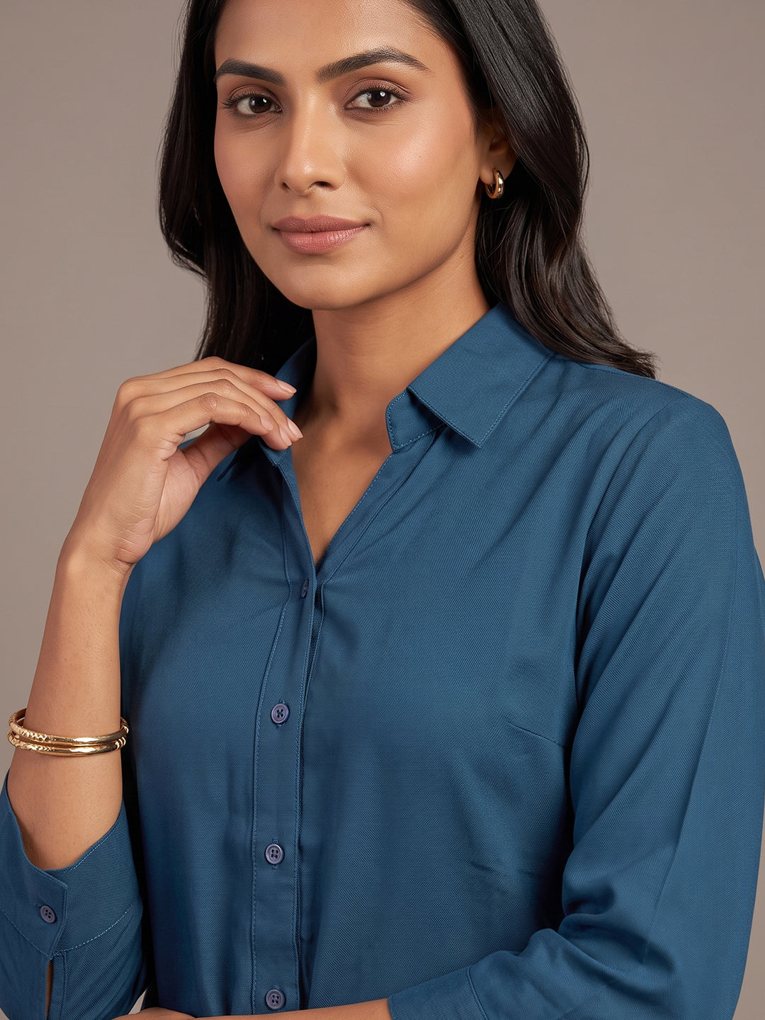 Cotton Shirt - Blue