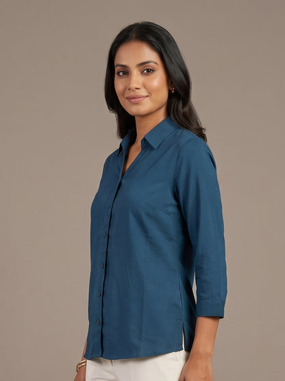Cotton Shirt - Blue