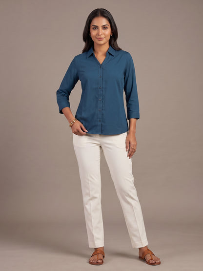 Cotton Shirt - Blue
