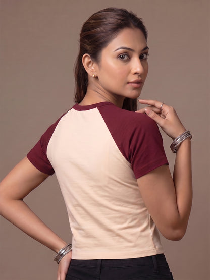 Cotton T-shirt - Beige