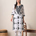 Monochrome Elegance Hand-Embroidered Chikankari Kurta & Pant Set