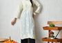 Ivory Whisper Hand-Embroidered Chikankari Fusion Kurta