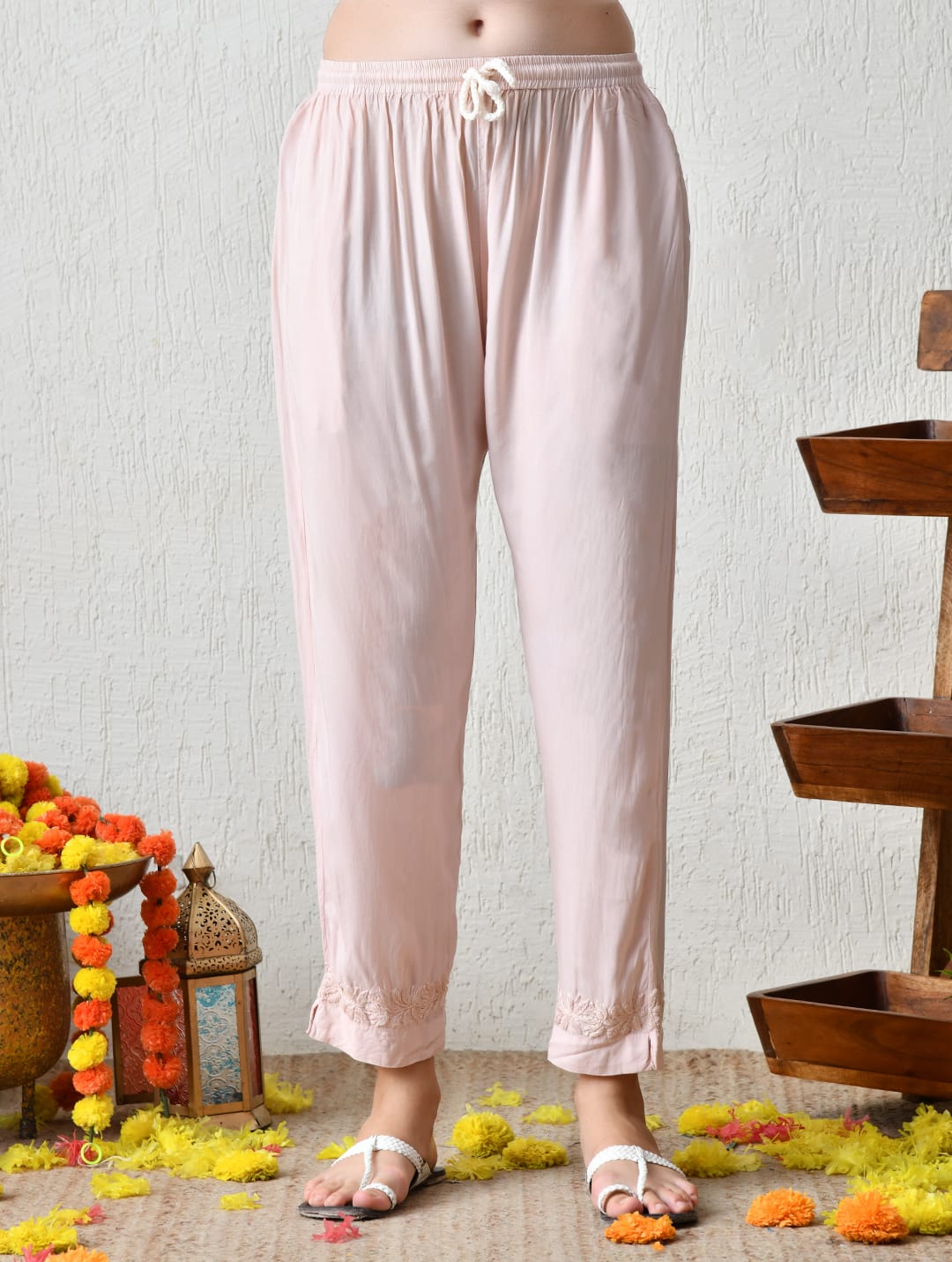 Blossom Blush Hand-Embroidered Chikankari Kurta Set