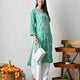 Seafoam Zig-Zag Chikankari Kurta Set