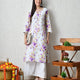 Dusky Rose Geometric Chikankari Kurta Set