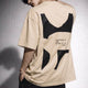 Perspective Graphic Tee Beige