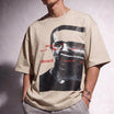 Glitch Portrait Tee Beige