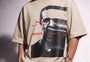 Glitch Portrait Tee Beige
