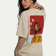 Cubist Bloom Oversize Tee Beige