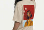 Cubist Bloom Oversize Tee Beige