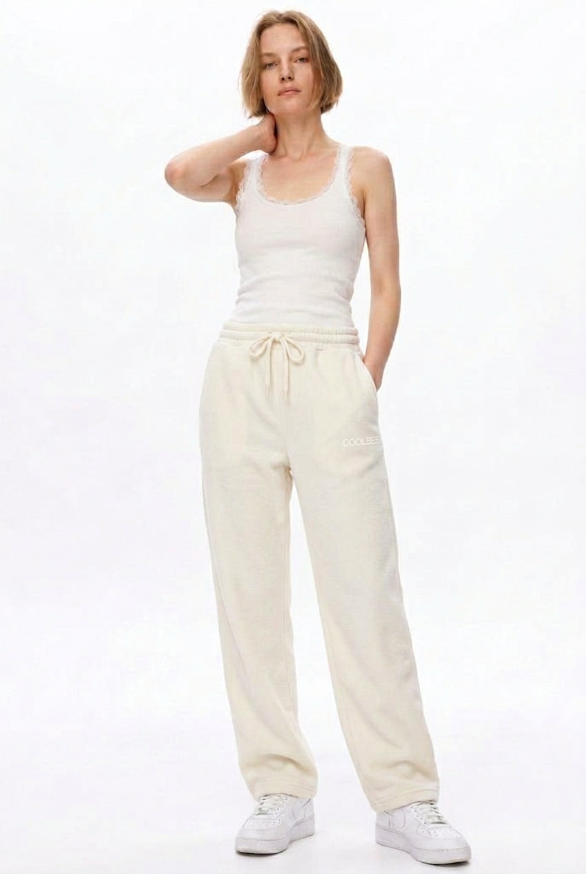 Cool Bee Joggers Off White for Women - Joggers Casual Streetwear India - Lifestyle View