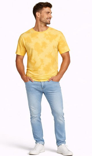 Unisex Tie Dye Oversized T-Shirt Yellow