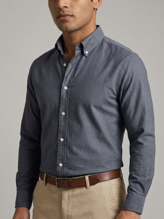 Essential Super Premium Oxford Shirt Grey