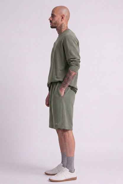 Cool Bee Regular Fit Shorts Green for Men - Shorts Summer Casual India - Lifestyle View