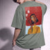 Cubist Bloom Oversize Tee Green