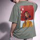 Cubist Bloom Oversize Tee Green