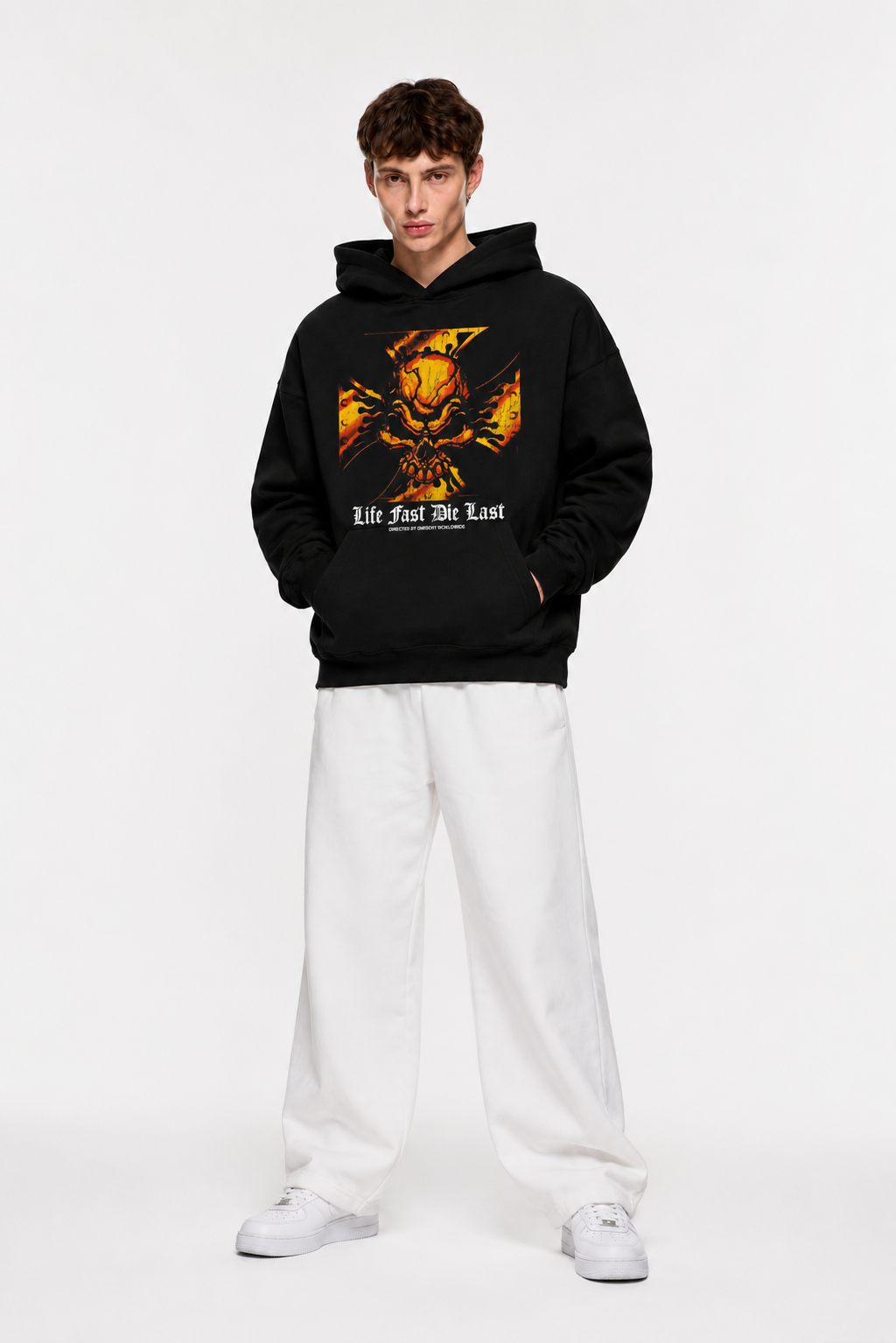 Skull Rush Hoodie Black – Coolbee Store oversized hoodie, photo 2 of 5