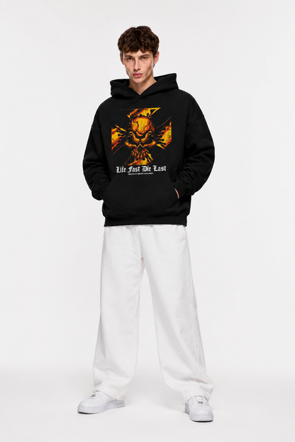 Skull Rush Hoodie Black – Coolbee Store oversized hoodie, photo 3 of 5