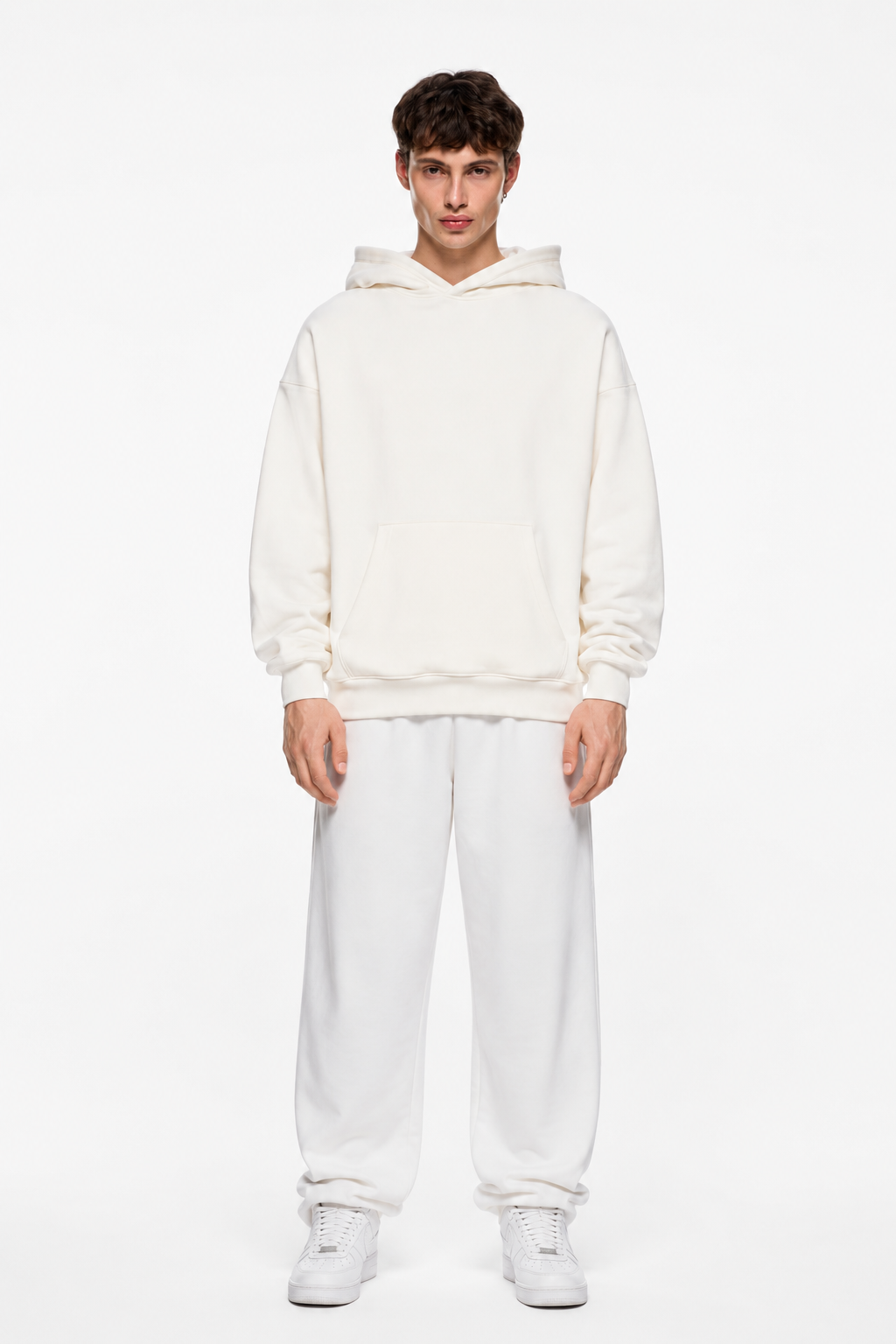 Solid Hoodie White