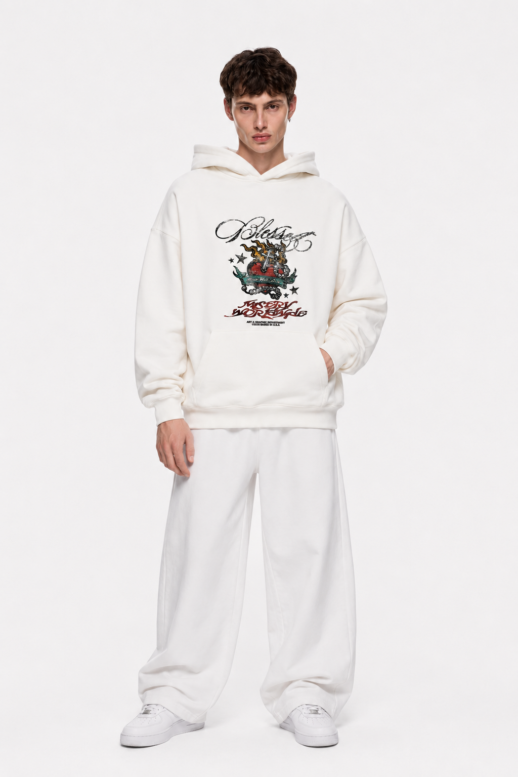 Blessed Flame Hoodie White – Coolbee Store, photo 2 of 5