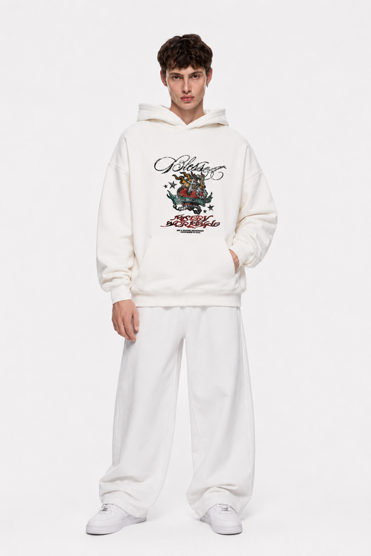 Blessed Flame Hoodie White