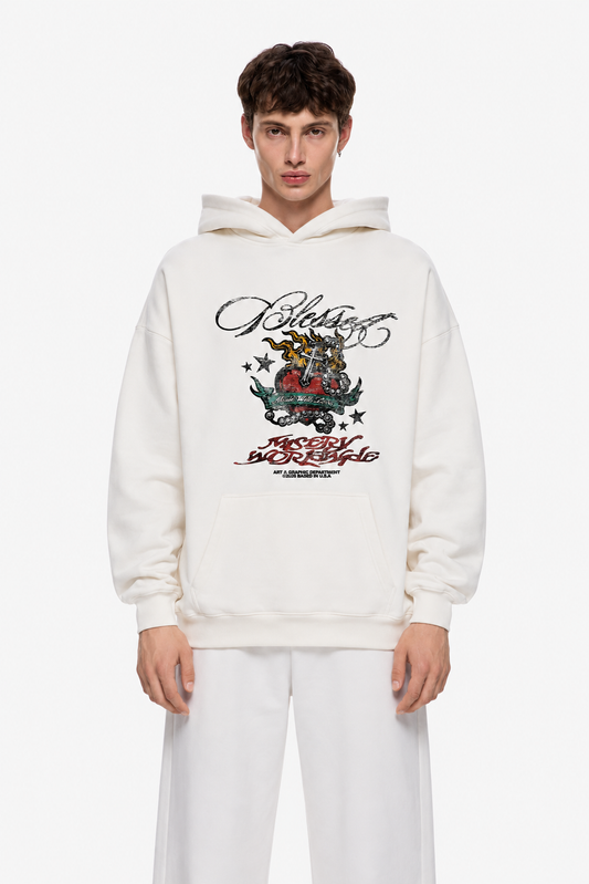 Blessed Flame Hoodie White