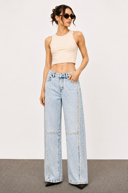 Ice Wash Panel Jeans – Coolbee Store, photo 4 of 7