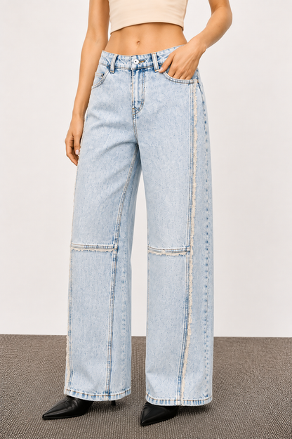 Ice Wash Panel Jeans – Coolbee Store, photo 3 of 7
