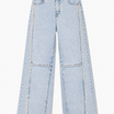 Ice Wash Panel Jeans