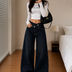 Frost Blue Wide-Leg Jeans
