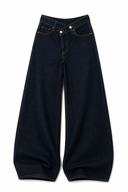 Frost Blue Wide-Leg Jeans – Coolbee Store, photo 6 of 7