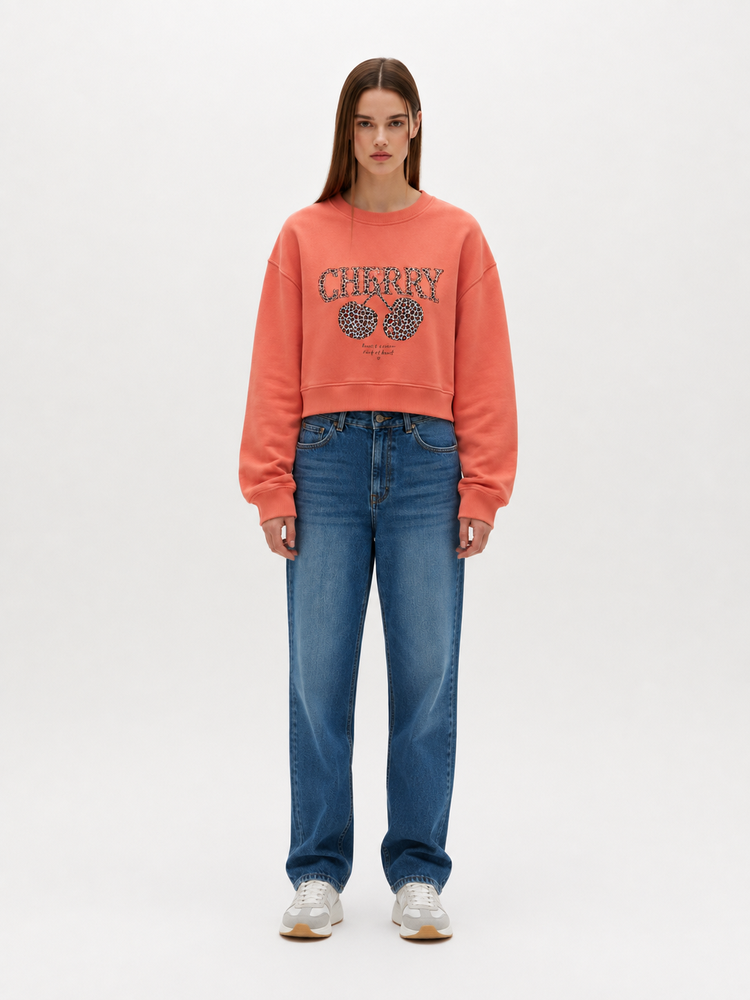 Cherry Sweatshirt Peach