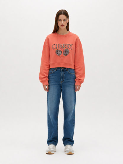 Cherry Sweatshirt Peach