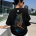 Neon Owl Graphic Tee Black
