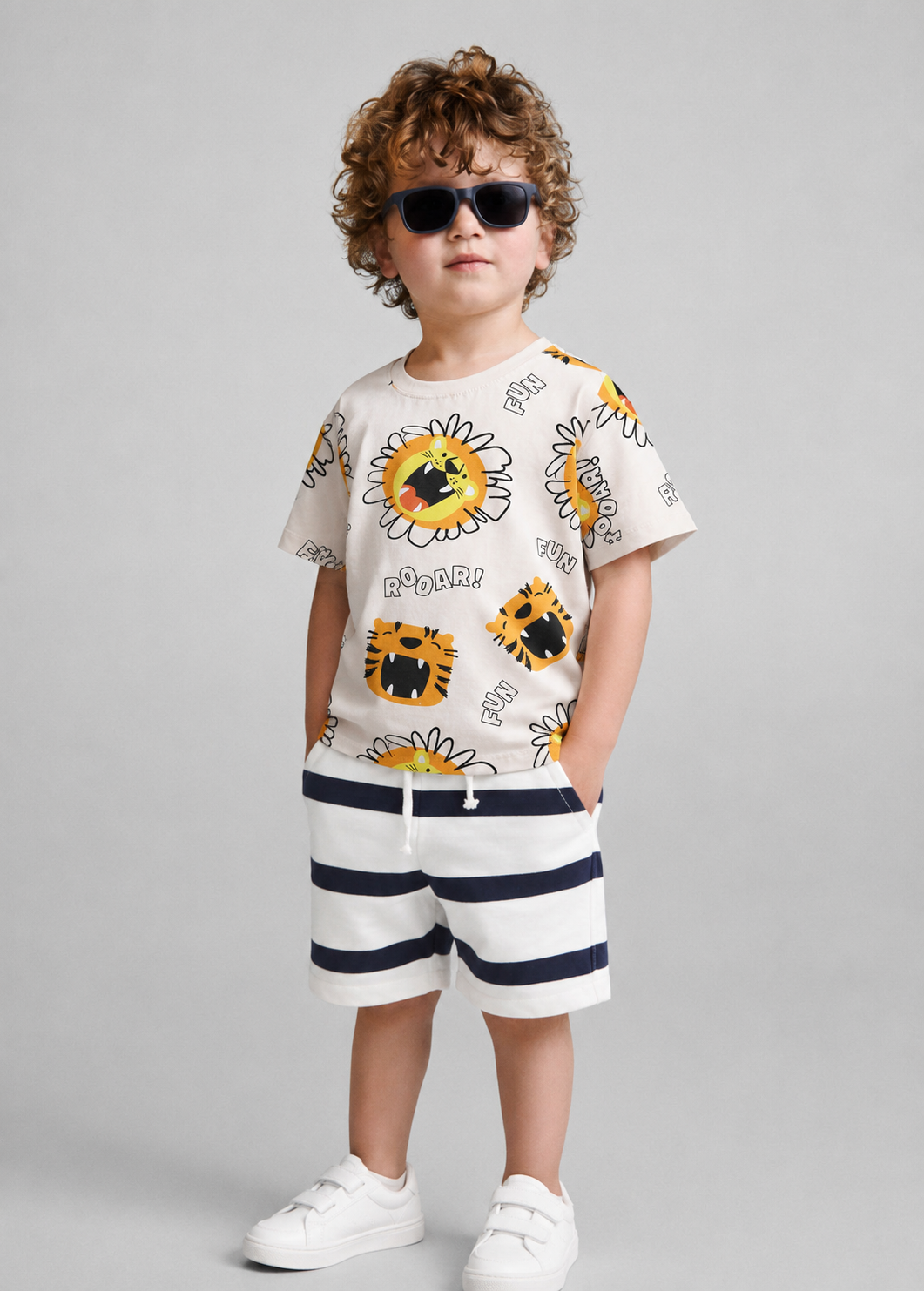 Coolbee Store Kids Boys T-Shirt - Beige (KBSS25TR482) – front view